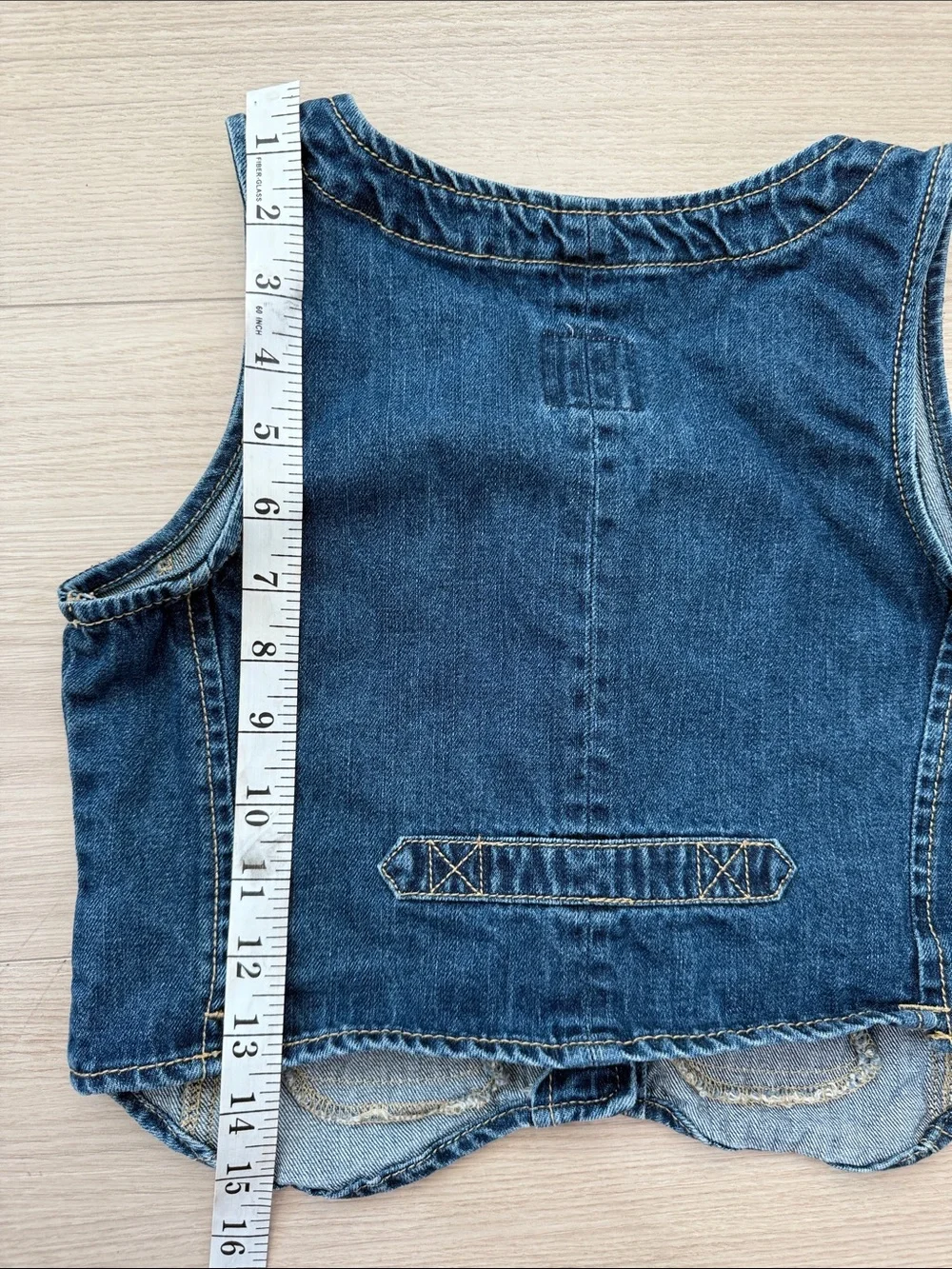The Children’s Place Y2K Girls Denim Vest Size 10/12 Vintage Style